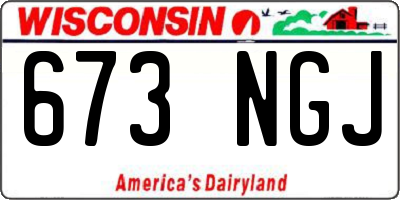WI license plate 673NGJ