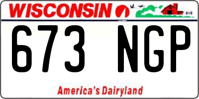 WI license plate 673NGP