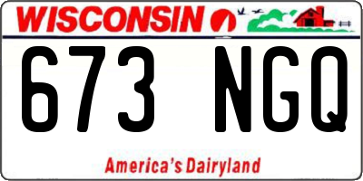 WI license plate 673NGQ
