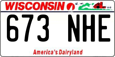 WI license plate 673NHE