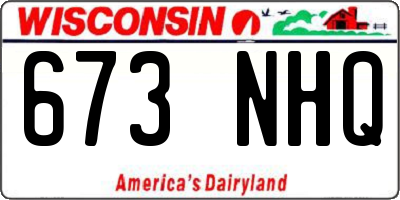 WI license plate 673NHQ