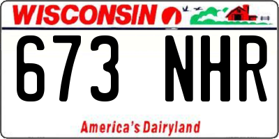 WI license plate 673NHR
