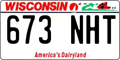 WI license plate 673NHT