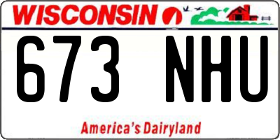 WI license plate 673NHU