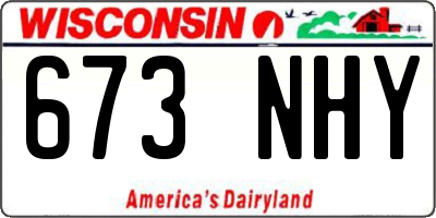 WI license plate 673NHY