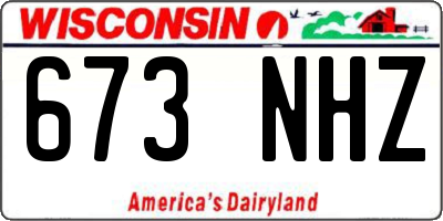 WI license plate 673NHZ