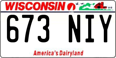 WI license plate 673NIY