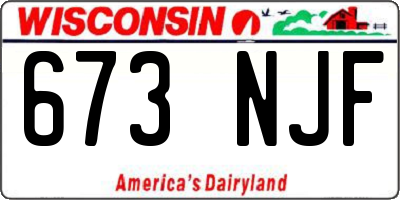 WI license plate 673NJF