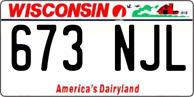 WI license plate 673NJL