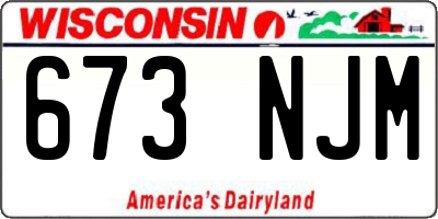 WI license plate 673NJM