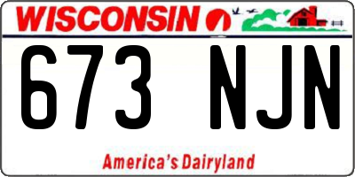 WI license plate 673NJN