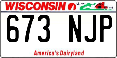 WI license plate 673NJP