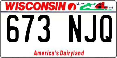WI license plate 673NJQ