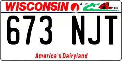 WI license plate 673NJT