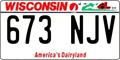 WI license plate 673NJV