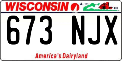 WI license plate 673NJX