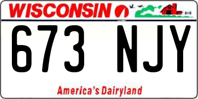 WI license plate 673NJY