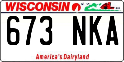 WI license plate 673NKA