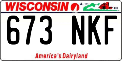 WI license plate 673NKF