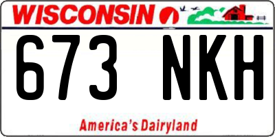 WI license plate 673NKH