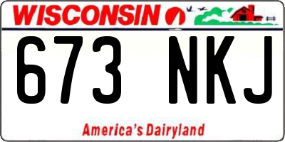 WI license plate 673NKJ