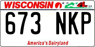 WI license plate 673NKP
