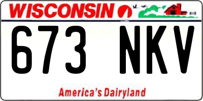 WI license plate 673NKV