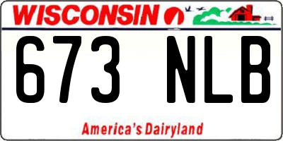 WI license plate 673NLB