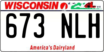 WI license plate 673NLH