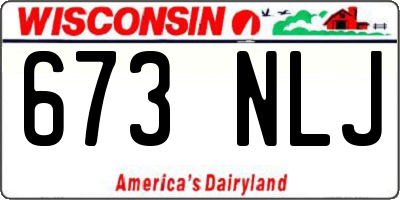 WI license plate 673NLJ