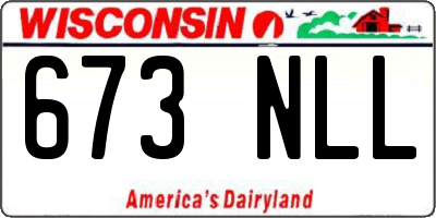 WI license plate 673NLL
