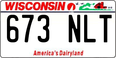 WI license plate 673NLT