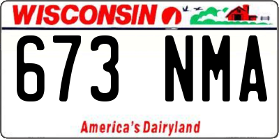 WI license plate 673NMA
