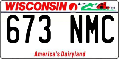 WI license plate 673NMC