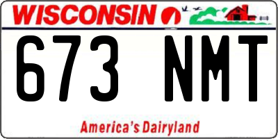 WI license plate 673NMT