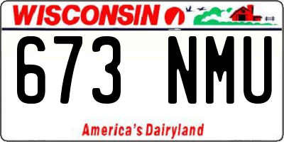WI license plate 673NMU