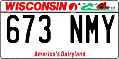 WI license plate 673NMY