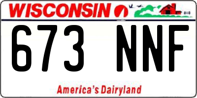 WI license plate 673NNF