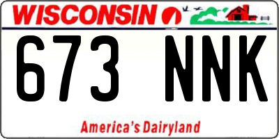 WI license plate 673NNK