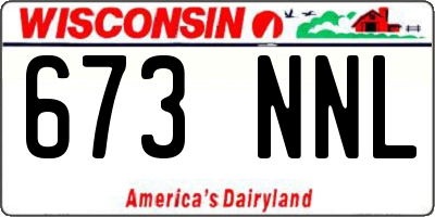 WI license plate 673NNL