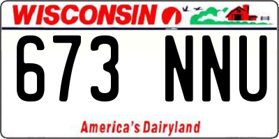 WI license plate 673NNU