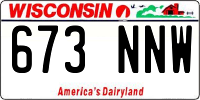 WI license plate 673NNW