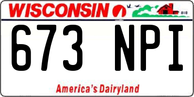 WI license plate 673NPI