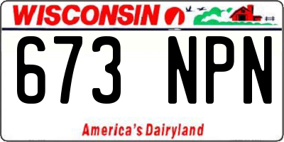 WI license plate 673NPN