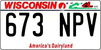 WI license plate 673NPV