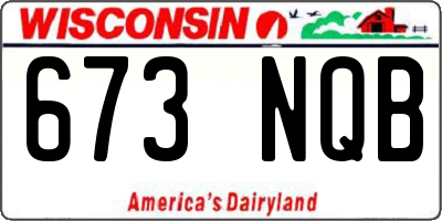 WI license plate 673NQB