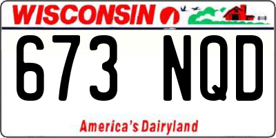 WI license plate 673NQD