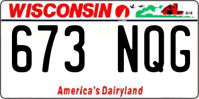 WI license plate 673NQG