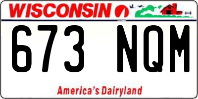 WI license plate 673NQM