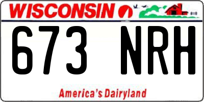 WI license plate 673NRH